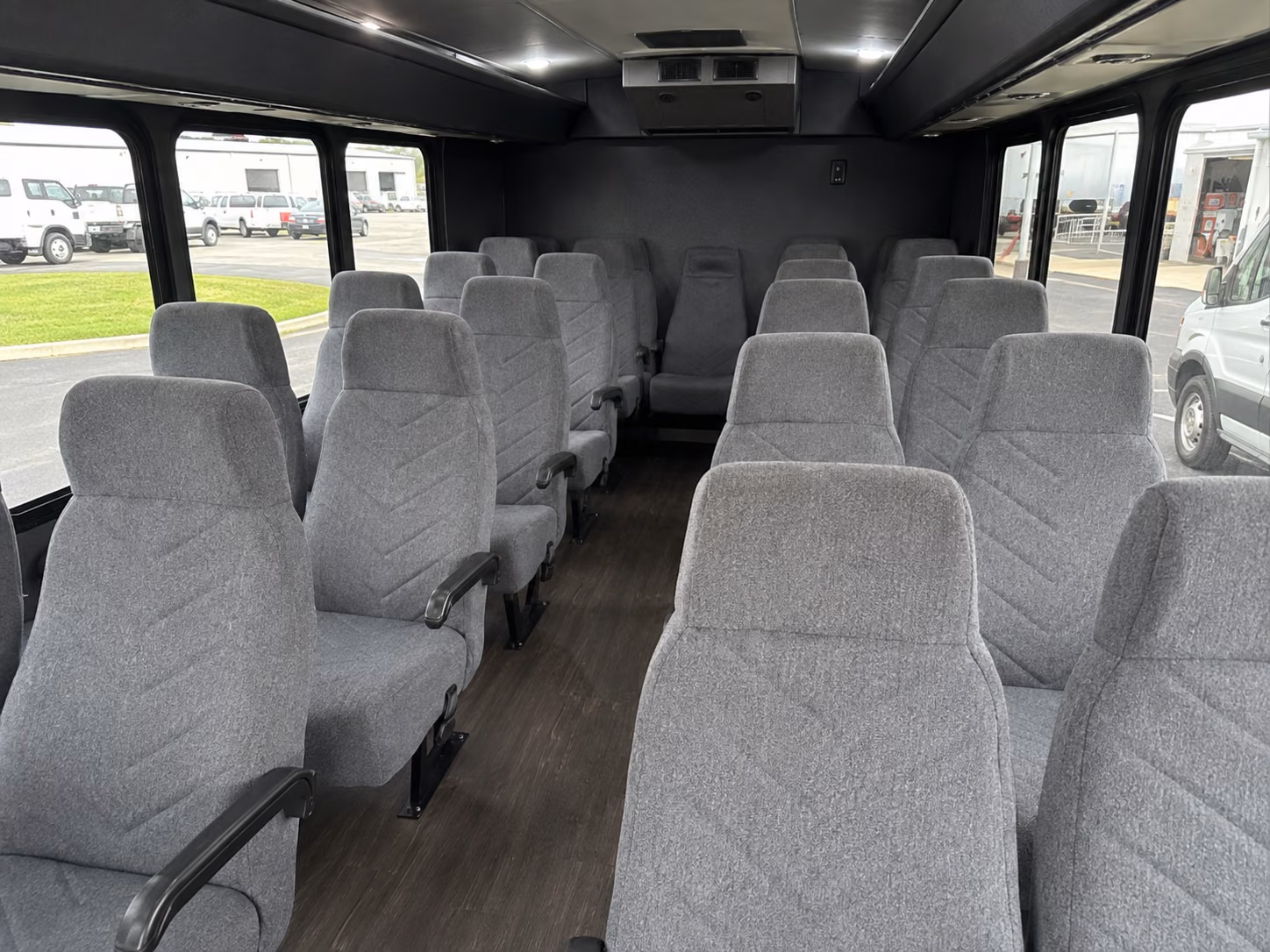 overland park 18 passenger minibus inside