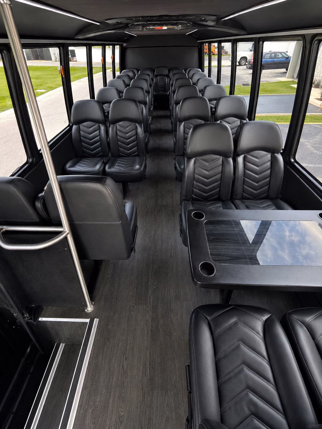 overland park 18 passenger minibus interior