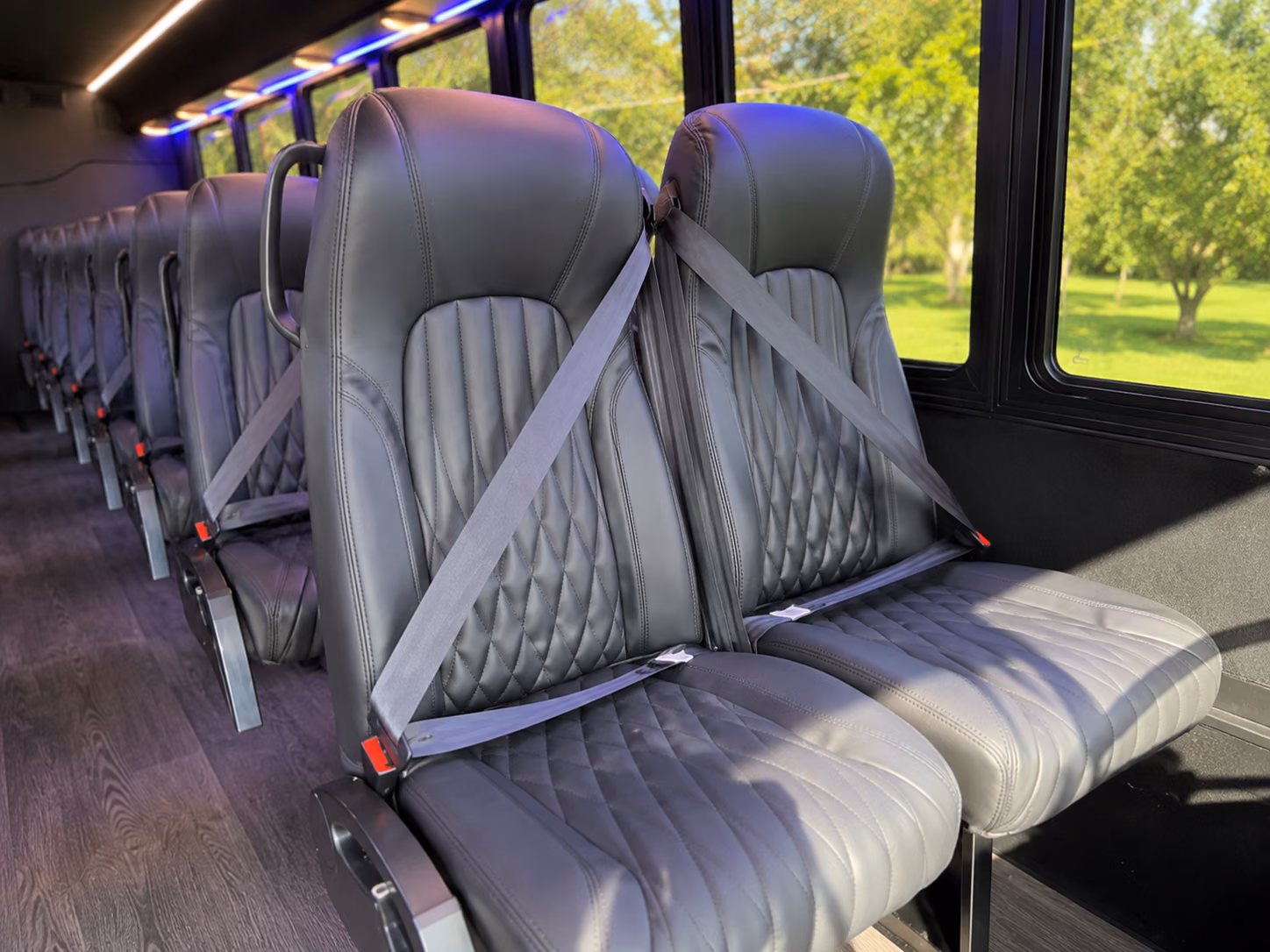 overland park 20 passenger minibus inside