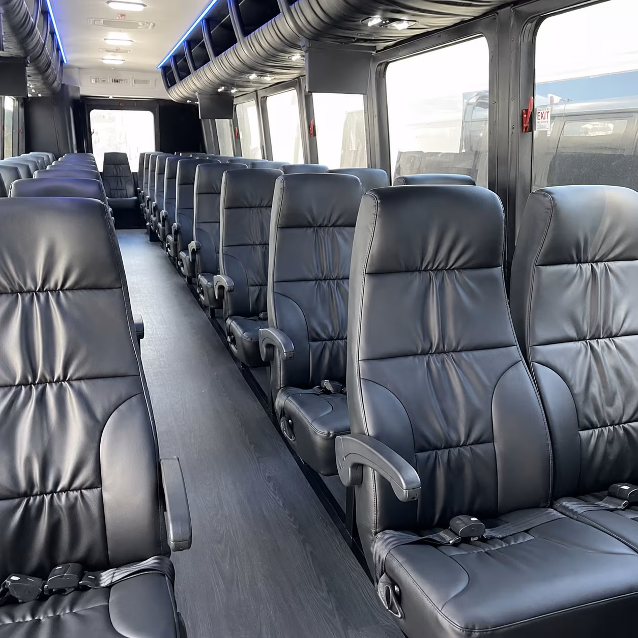 overland park 30 passenger minibus interior