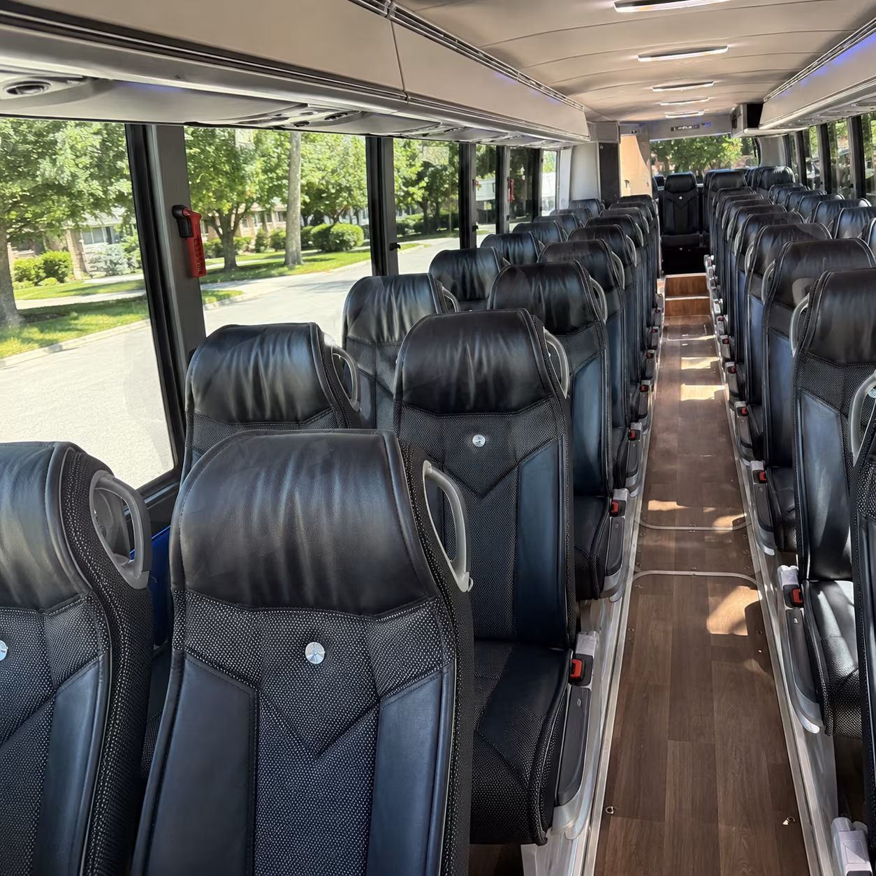 overland park 40 passenger charter bus inside