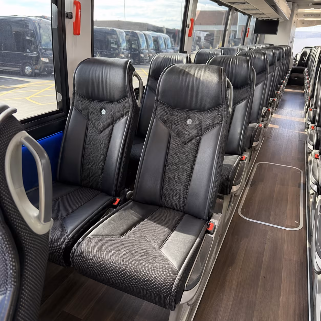 overland park 40 passenger charter bus interior
