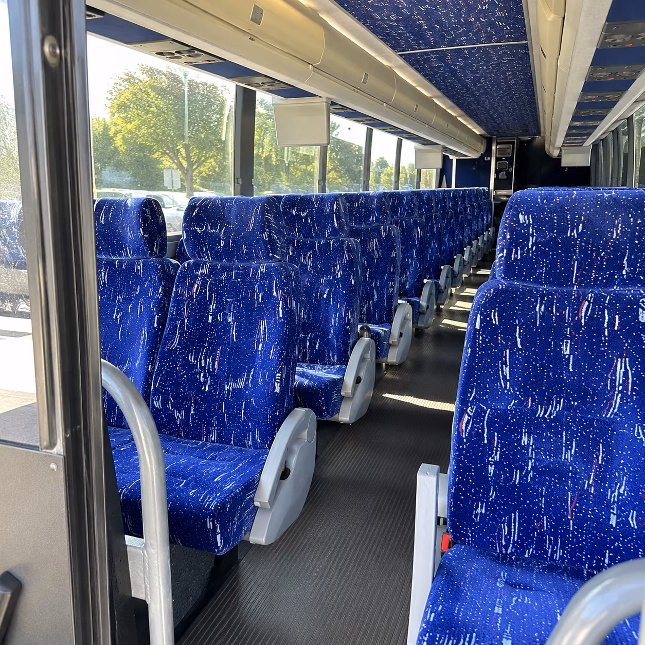 overland park 50 passenger charter bus inside