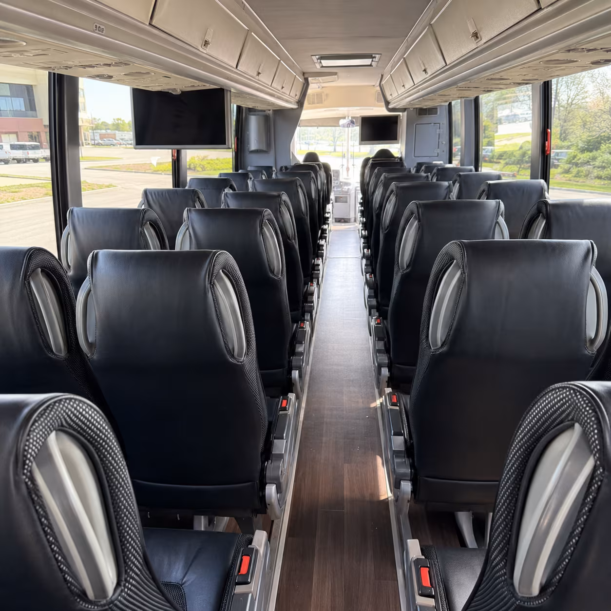 overland park 56 passenger charter bus inside