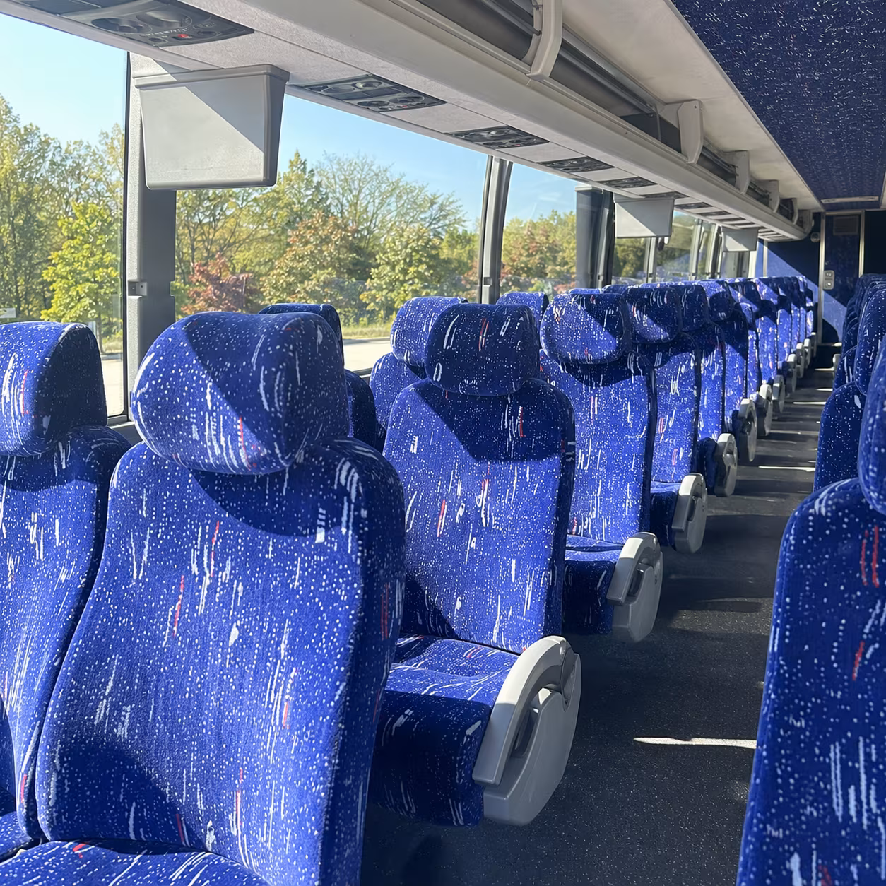overland park charter bus inside