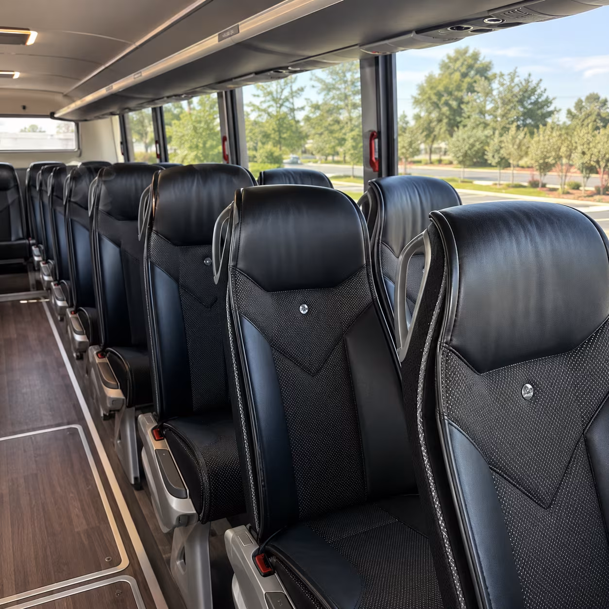 overland park charter bus interior