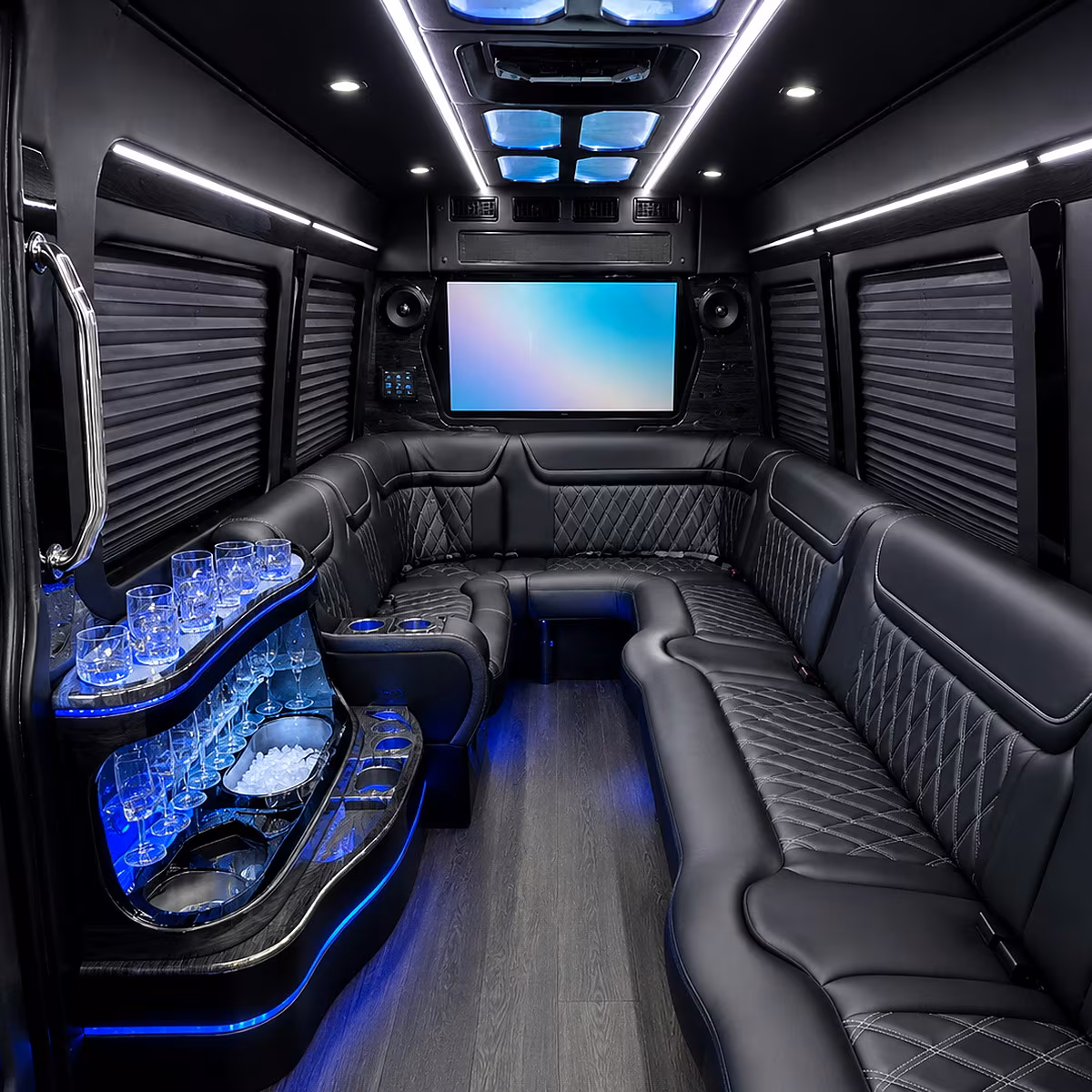 overland park party bus interior